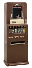 "Fresh Candy" Polychromed Iron Vending Machine, mid 20th c., H.- 63 in., W.- 24 in., D.- 15 in.