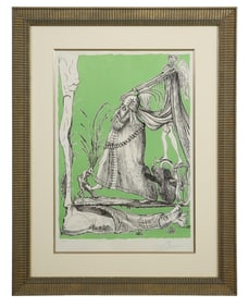 Salvador Dali (Spanish, 1904-1989), "Wizard" from Les Songes Drolatiques de Pantagruel, 1973, Sight-