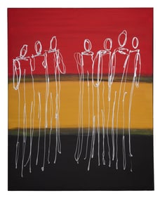 Allen Melton (American/Mississippi, b. 1964), "Untitled: Abstract,", H.- 48 in., W.- 60 in.