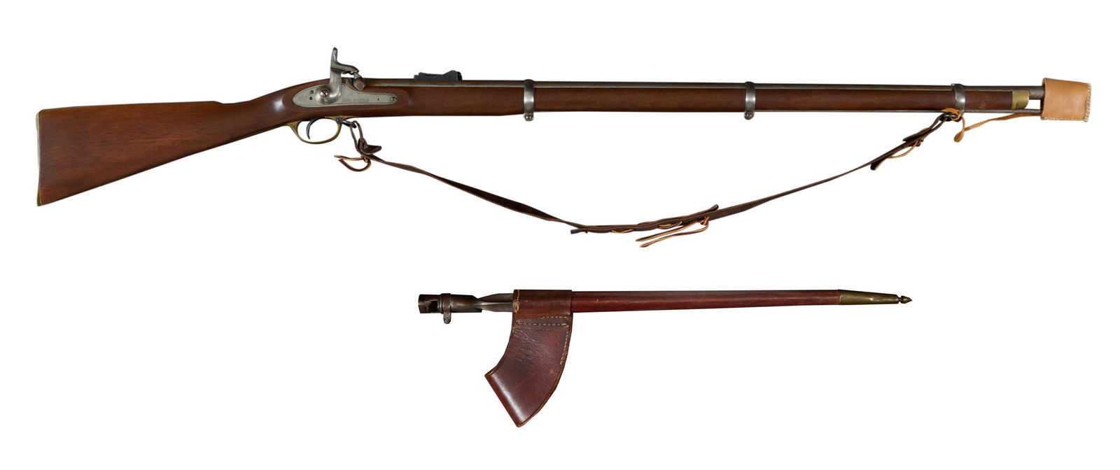 Armi Sport 1853 3 Band Enfield 58 Caliber Muzzleloading Rifle, Italy, L.- Barrel- 39 in.