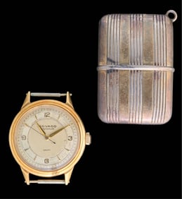 Two Movado Watches, App. Wt.- 104 grams; Tempomatic- Case- Dia.- 32 mm; Ermeto- Closed- H.- 1 1/4