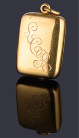 14K Yellow Gold Locket, App. Wt.- 10 grams; L.- 1 5/8 in.