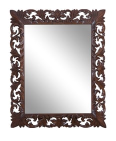 French Henri II Style Overmantel Mirror, late 19th c., H.- 35 1/2 in., W.- 45 in., D.- 4 in.