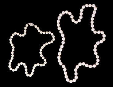Two Strands of Chinese Freshwater Pearls, App. Wt.- 86.9 grams; L.- 18-1/4 in. (2 Pcs.)