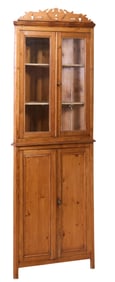 Antique French Provincial Pine Corner Cabinet, late 19th c., H.- 82 1/2 in., W.- 30 in., D.- 15 in.