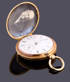 18K Yellow Gold Pocket Watch, App. Wt.- 50.4 grams; Case- Dia.- 2 1/4 in.