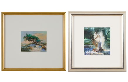 Joyce Hagen (American), "The Vigil," and Kathy (Katalin) Gergo (Hungarian/Louisiana/Mississippi),