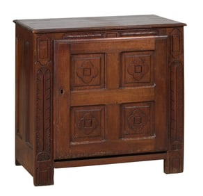 French Louis XIII Style Confiturier, late 19th c., H.- 34 in., W.- 35 in., D.- 19 in.