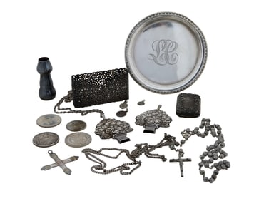 Seventeen Pieces of Silver, App. Total Wt.- 12.3 Troy oz. (17 Pcs.)