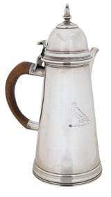 Hamilton & Inches Sterling Coffee Pot, Edinburgh, Scotland, 1877, App. Total Wt.- 21.95 oz.; H.- 9