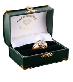 Gentleman's 14K Yellow Gold Diamond Cluster Ring, App. Wt.- 8.09 grams; Size- 9 1/2.