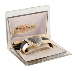 Men's Hamilton Ventura Wristwatch, mid-20th c., App. Wt.- 40.3 grams; Case- Dia.- 33 mm.