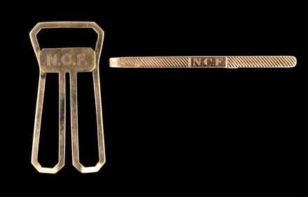 Two Yellow Gold Money Clips, App. Wt.- 18.8 grams; L.- 2 3/4 in. (2 Pcs.)