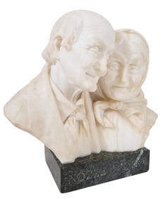 Antonio Frilli (1880-1920), "Nozze D'Oro (Golden Wedding)," early 20th c., H.- 14 1/2 in., W.- 15