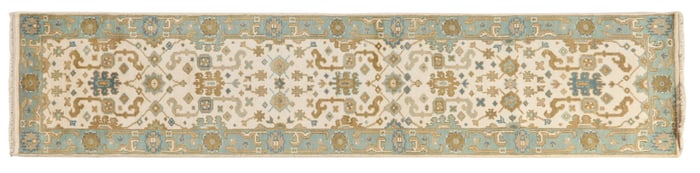 Turkish Angora Oushak Runner, 2' 9 x 12'.