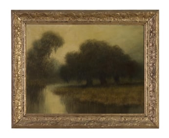Alexander John Drysdale (American/Louisiana, 1870-1934), "Louisiana Bayou Scene," 1914, H.- 18 1/4