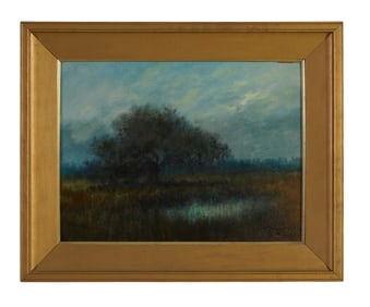 Alexander John Drysdale (American/Louisiana, 1870-1934), "Evening in Louisiana," 1910, H.- 17 7/8
