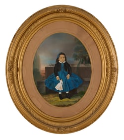 Peter Schmidt (German/New Orleans, 1829-1866), "Portrait of Fenella Marie Olivier (1859-1893), c.