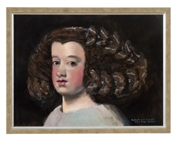 Billy Solitario (American/New Orleans, b. 1972), "Infanta with Buckmoth, After Diego," H.- 18 in.,