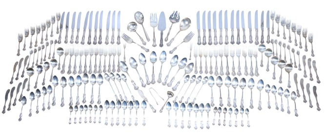 One Hundred Eighty Piece Reed & Barton Sterling Flatware Dinner Service, App. Total Sterling Wt.-