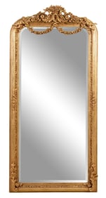 Large Louis Philippe Style Overmantel Mirror, 21st c., H.- 82 in., W.- 39., D.- 4 in.