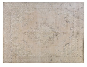 Semi Antique Persian Tabriz Carpet, 9' 1 x 12' 3.