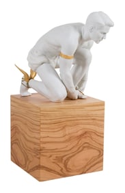 Lladro Porcelain Hermes Figure, 20th c., Statue- H.- 10 1/8 in., W.- 7 1/2 in., D.- 10 in., Overall-