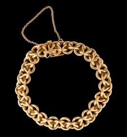 18K Yellow Gold Bracelet, App. Wt.- 33.1 grams; L.- 7 in.