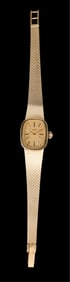 Lady's 14K Yellow Gold Manual Wind Concord Wristwatch, App. Wt.- 25.9 grams; L.- 5 3/4 in.