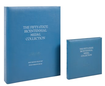 Fifty State Silver Bicentennial Medal Collection, App. Total Silver Wt.- 50 Troy oz. (2 Pcs.)