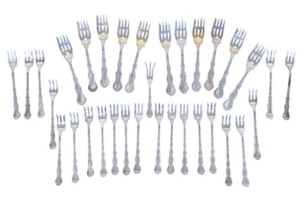 Thirty-Three Pieces of Gorham Sterling Flatware, App. Total Sterling Wt.- 19.61 Troy oz. (33 Pcs.)