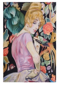 Attributed to Gerda Wegener (Danish, 1885-1940), "Lili Med Fjerkost (Lili with a Duster Fan)," H.-