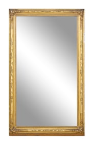 French Louis Philippe Giltwood Overmantel Mirror, late 19th c., H.- 55 in., W.- 32 1/2 in.
