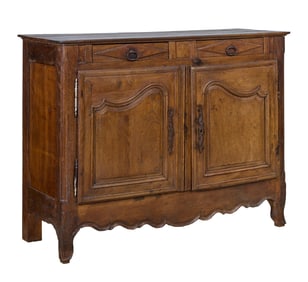 French Provincial Walnut Sideboard, late 19th c., H.- 38 in., W.- 51 1/2 in., D.- 18 1/4 in.
