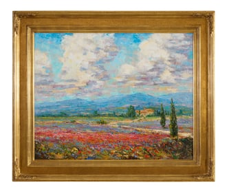 Dean Bradshaw (American/California, b. 1953), "Provence Dream," 2022, H.- 24 in., W.- 30 in.,