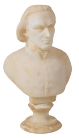 Georges Colin (French, 1876-1917), "Marble Bust of Franz Liszt (1811-1886)," H.- 15 in., W.- 8 1/2