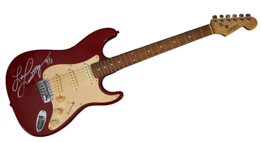 Lorrie Morgan Autographed Peavey Raptor Electric Guitar, 1996, L.- 39 in., W.- 12 1/2 in., D.- 2 1/4