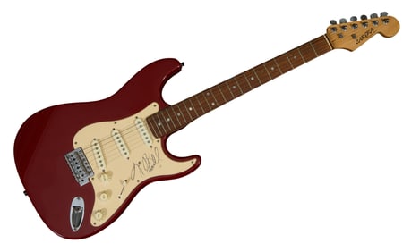 Lee Roy Parnell Autographed Carera R-Series Electric Guitar, 1991, L.- 39 1/2 in., W.- 12 3/4 in.,