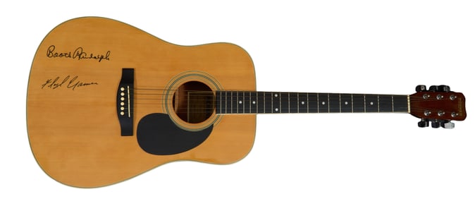 Floyd Cramer Autographed Hohner Acoustic Guitar, L.- 41 in., W.- 15 1/2 in., D.- 4 3/4 in.