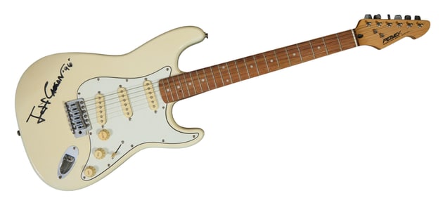 Jeff Carson Autographed Peavey Raptor Electric Guitar, 1996, L.- 39 in., W.- 12 3/4 in., D.- 2 1/4
