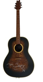 John Berry Autographed "Applause" Ovation Guitar, 1996, L.- 41 in., W.- 15 3/4 in., D.- 4 in.