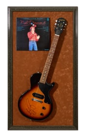 Neil Diamond Autographed Epihone Electric Guitar and Memorabilia, Overall- H.- 46 1/2 in., W.- 26