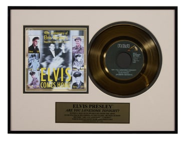 Elvis Presley 40th Anniversary Memorabilia, Overall- H.- 12 in., W.- 16 in.