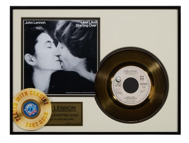 John Lennon "(Just Like) Starting Over" Memorabilia, 1997, Overall- H.- 12 in., W.- 16 in.