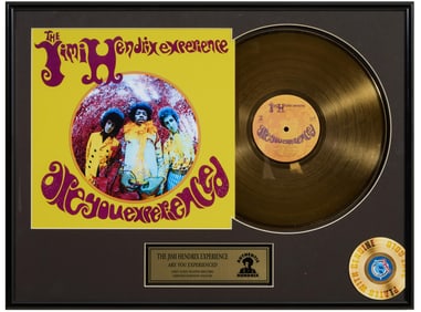 Jimi Hendrix "Are You Experienced" Autographed Memorabilia, Overall- H.- 24 1/4 in., W.- 20 1/4 in.