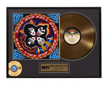 KISS "Rock and Roll Over" Memorabilia, 2009, Overall H.- 18 in., W.- 24 1/4 in.
