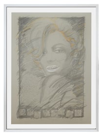 Rolf A. Cose (German School, 20th Century), "Marilyn Monroe," 1985, Sheet- H.- 34 1/4 in., D.- 24