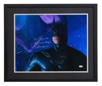 Val Kilmer Autographed Memorabilia From "Batman Forever" (1995), Overall- H.- 21 3/8 in., W.- 25 1/4