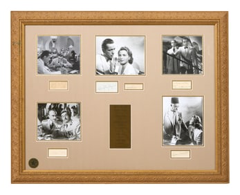 Casablanca Autographed Memorabilia, Overall- H.- 30 1/4 in., W.- 38 1/2 in.