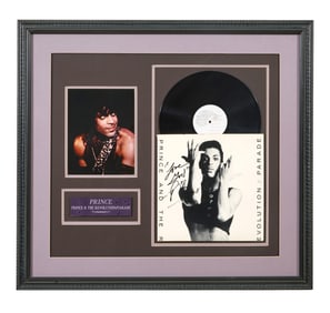Prince & The Revolution/Parade Autographed Memorabilia, Overall- H.- 31 1/2 in., W.- 34 1/2 in.